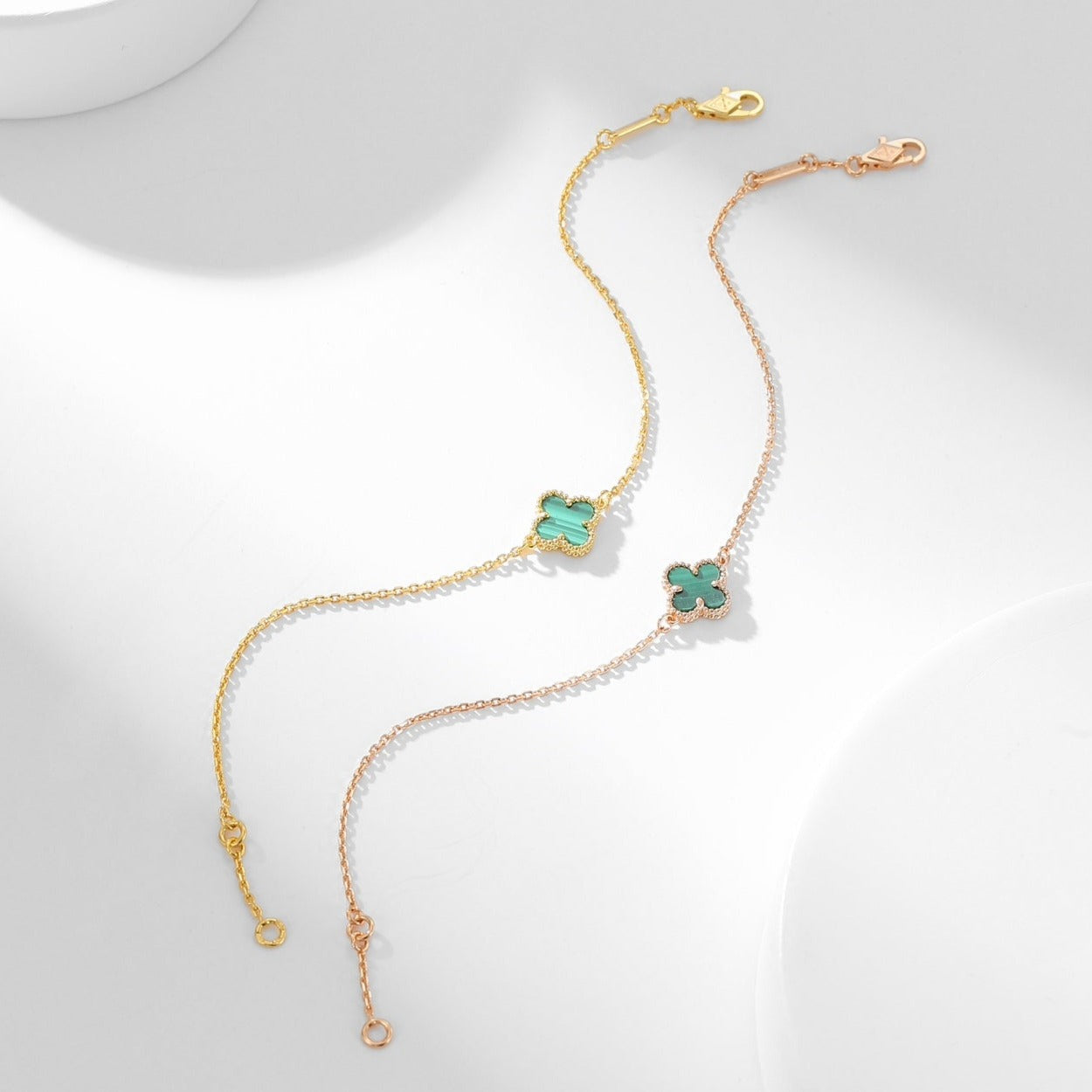 ¡®Dream¡¯CLOVER BRACELET MALACHITE 1 MOTIF