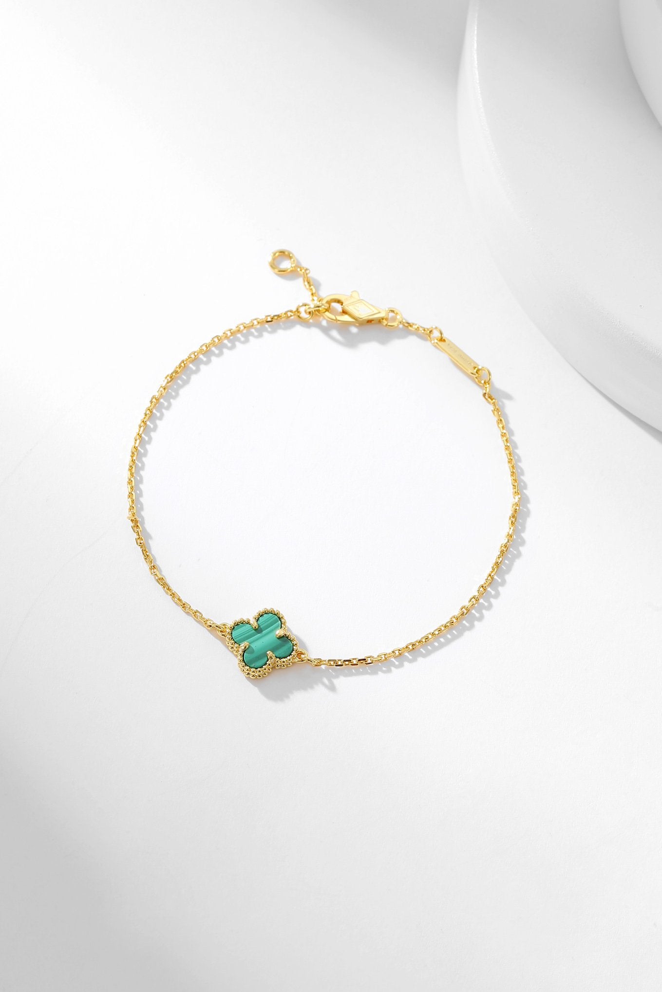 ¡®Dream¡¯CLOVER BRACELET MALACHITE 1 MOTIF