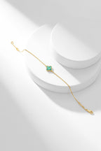 ¡®Dream¡¯CLOVER BRACELET MALACHITE 1 MOTIF