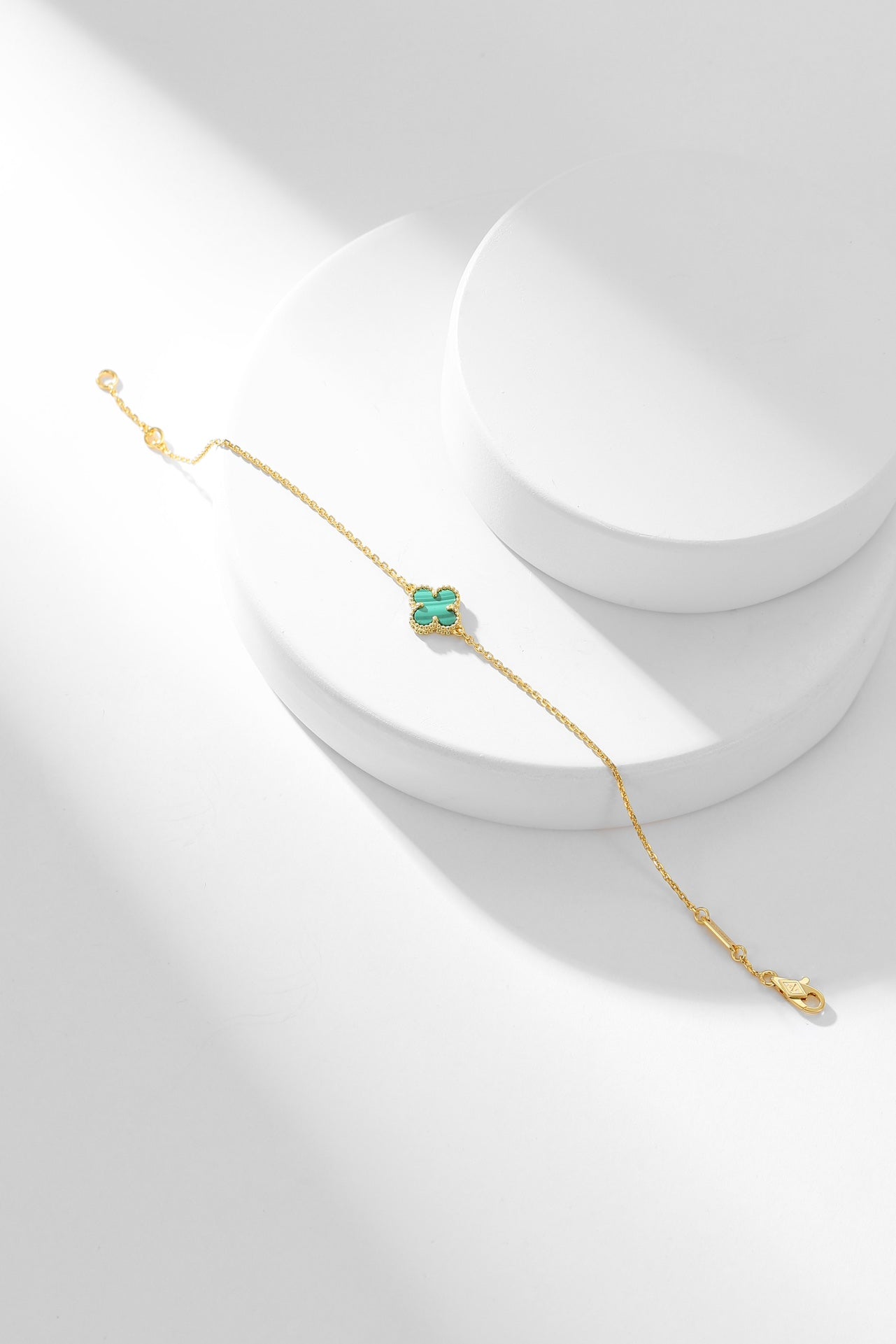 ¡®Dream¡¯CLOVER BRACELET MALACHITE 1 MOTIF