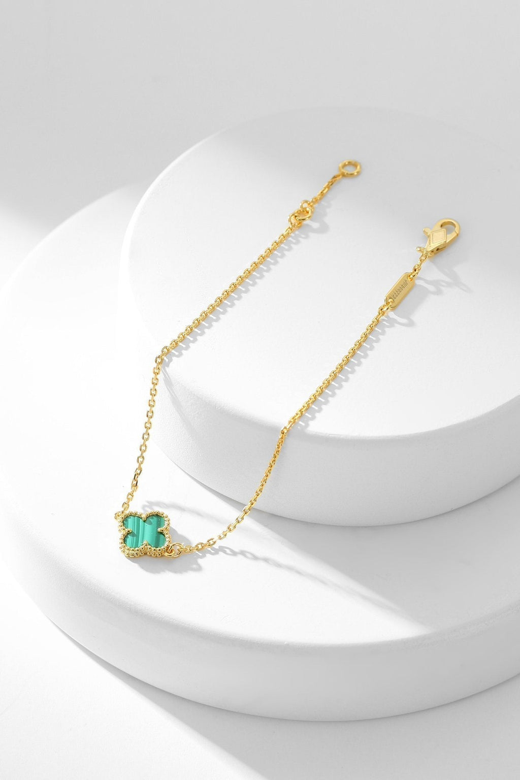¡®Dream¡¯CLOVER BRACELET MALACHITE 1 MOTIF