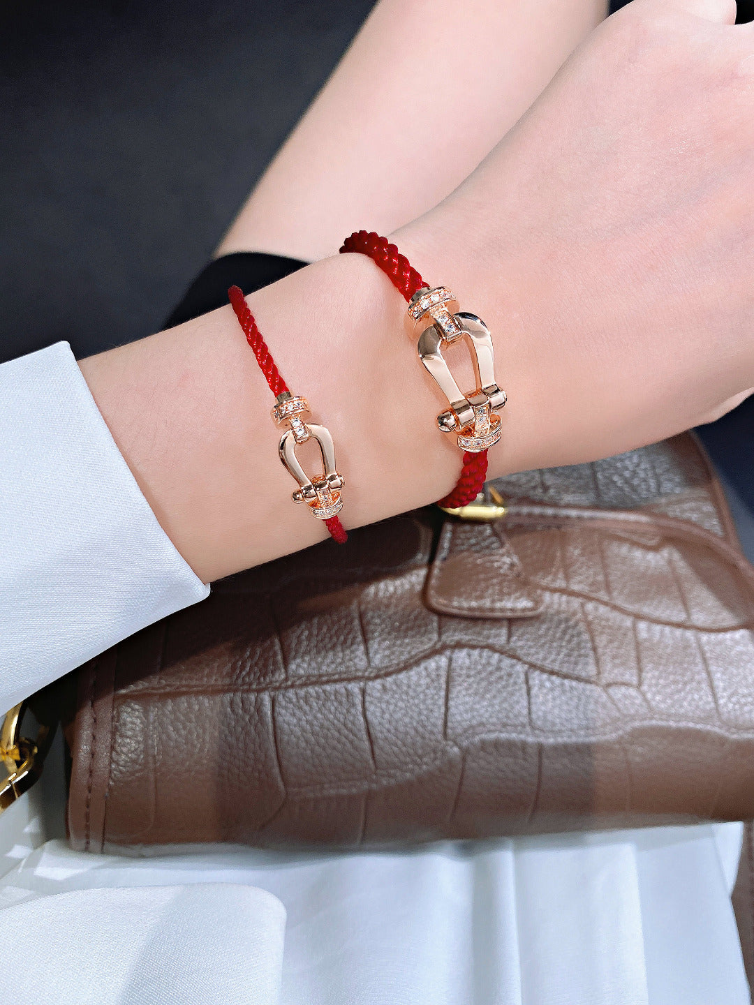 ¡®Dream¡¯FORCE 10 HALF DIAMOND PINK GOLD RED CORDERI LARGE AND MEDIUM MODEL