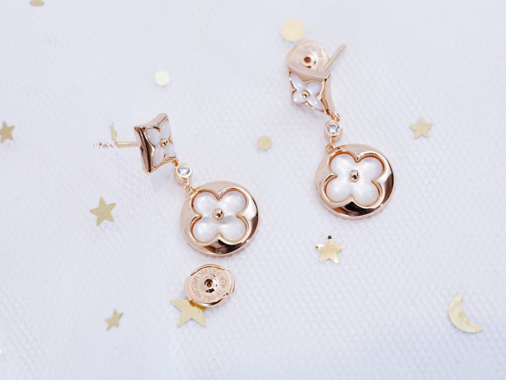 „Dream“ STAR AND SUN PINK GOLD MOP TROPFENOHRRINGE