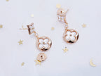 „Dream“ STAR AND SUN PINK GOLD MOP TROPFENOHRRINGE
