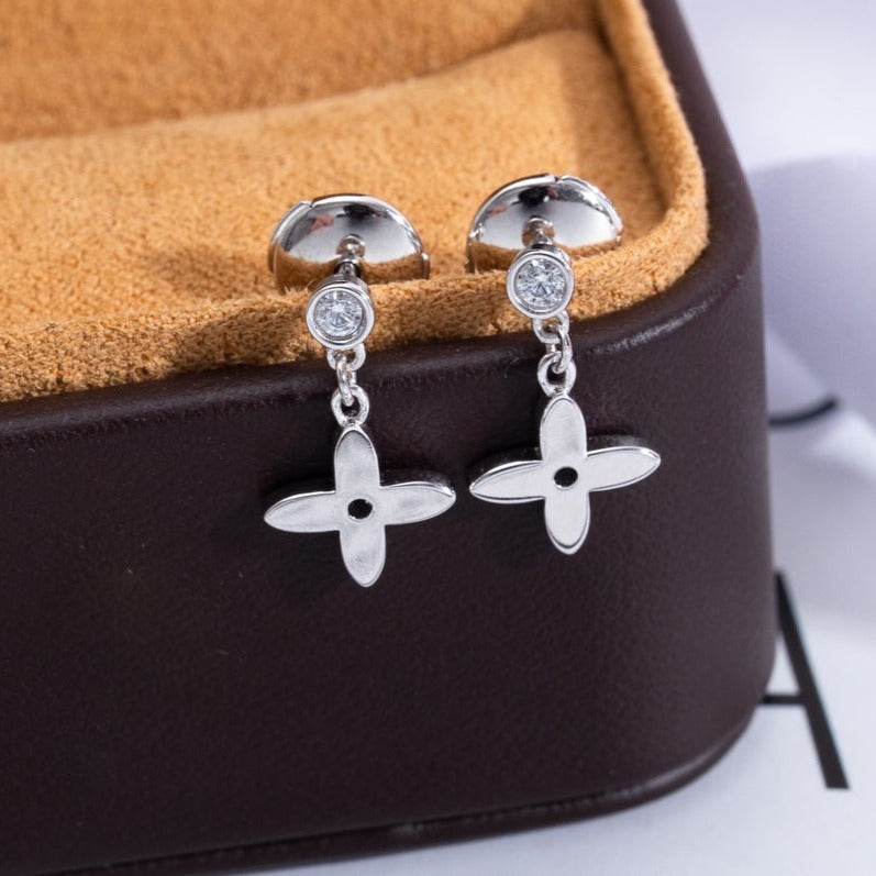 ¡®Dream¡¯VIDYLLE SILVER DIAMOND MINI DROP EARRINGS