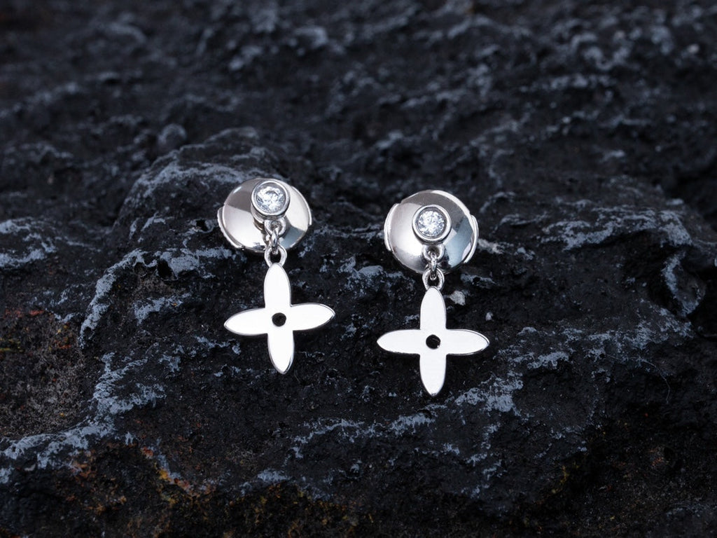 ¡®Dream¡¯VIDYLLE SILVER DIAMOND MINI DROP EARRINGS