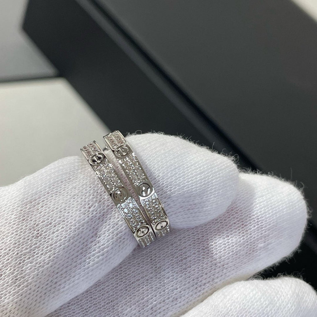 「ドリーム」ラブダイヤモンドシルバーフープピアス