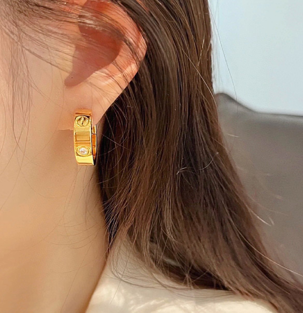 ¡®Dream¡¯LOVE 5.5MM 1 DIAMOND EARRINGS