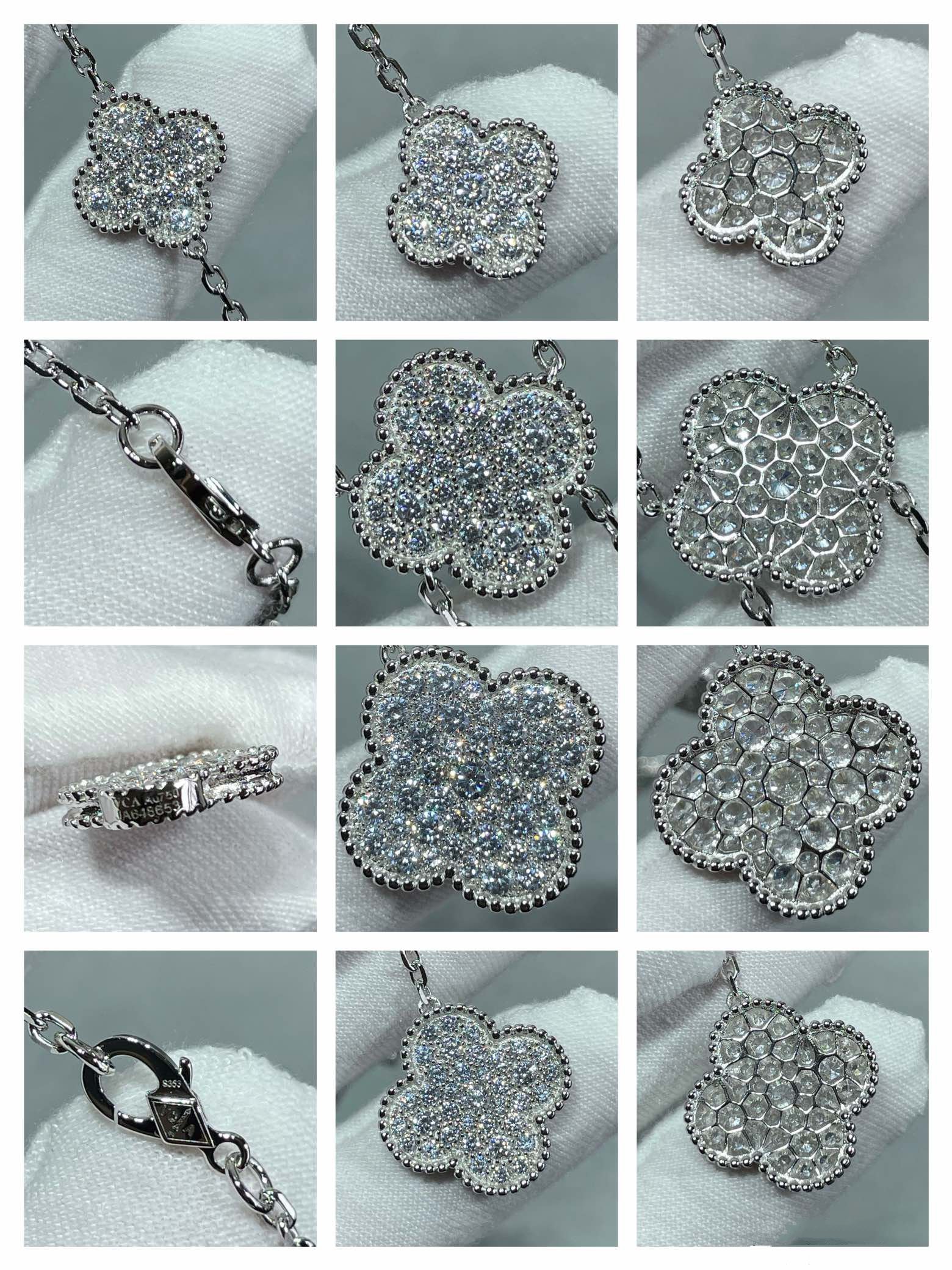 ¡®Dream¡¯CLOVER 6 MOTIF DIAMOND PAVED NECKLACE