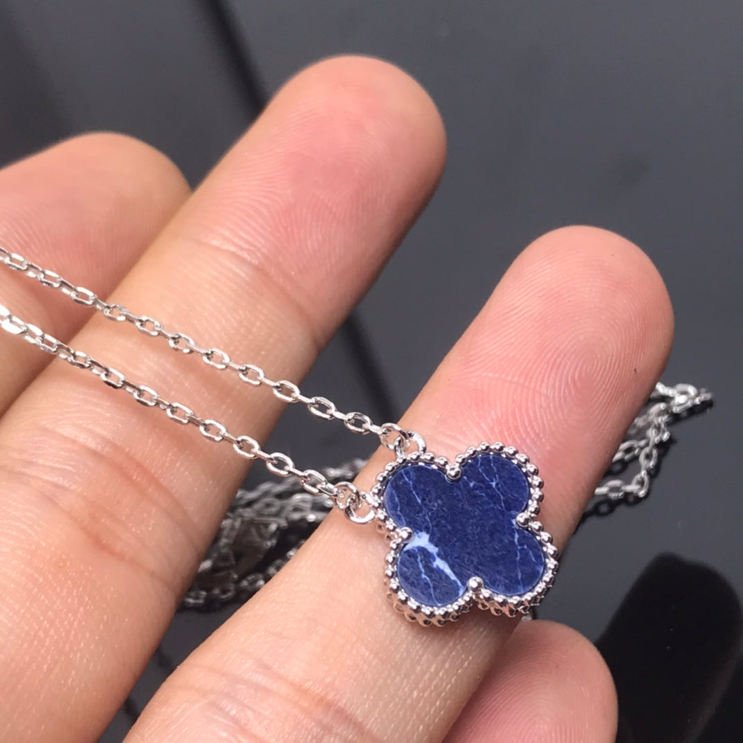 ¡®Dream¡¯CLOVER PIETERSITE SILVER LONG NECKLACE