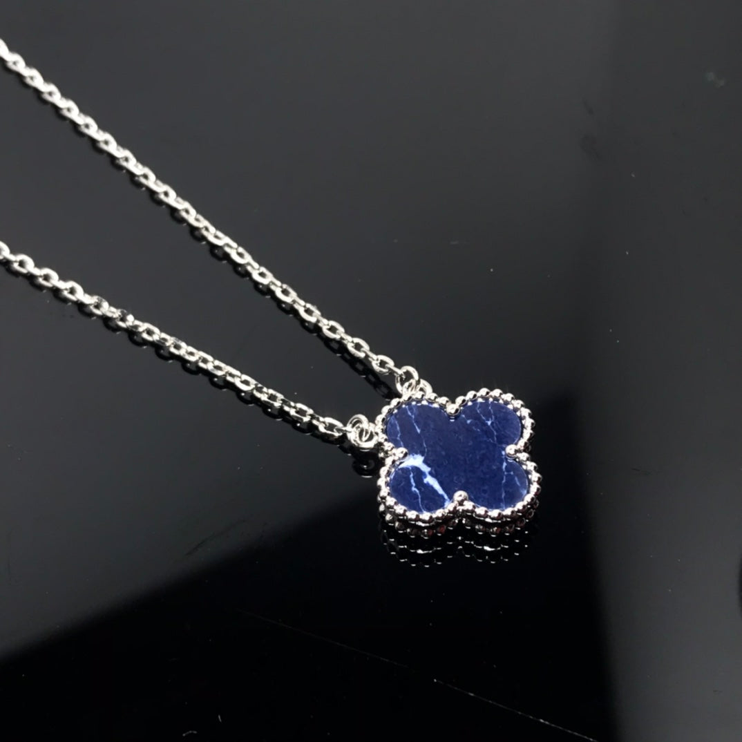 ¡®Dream¡¯CLOVER PIETERSITE SILVER LONG NECKLACE