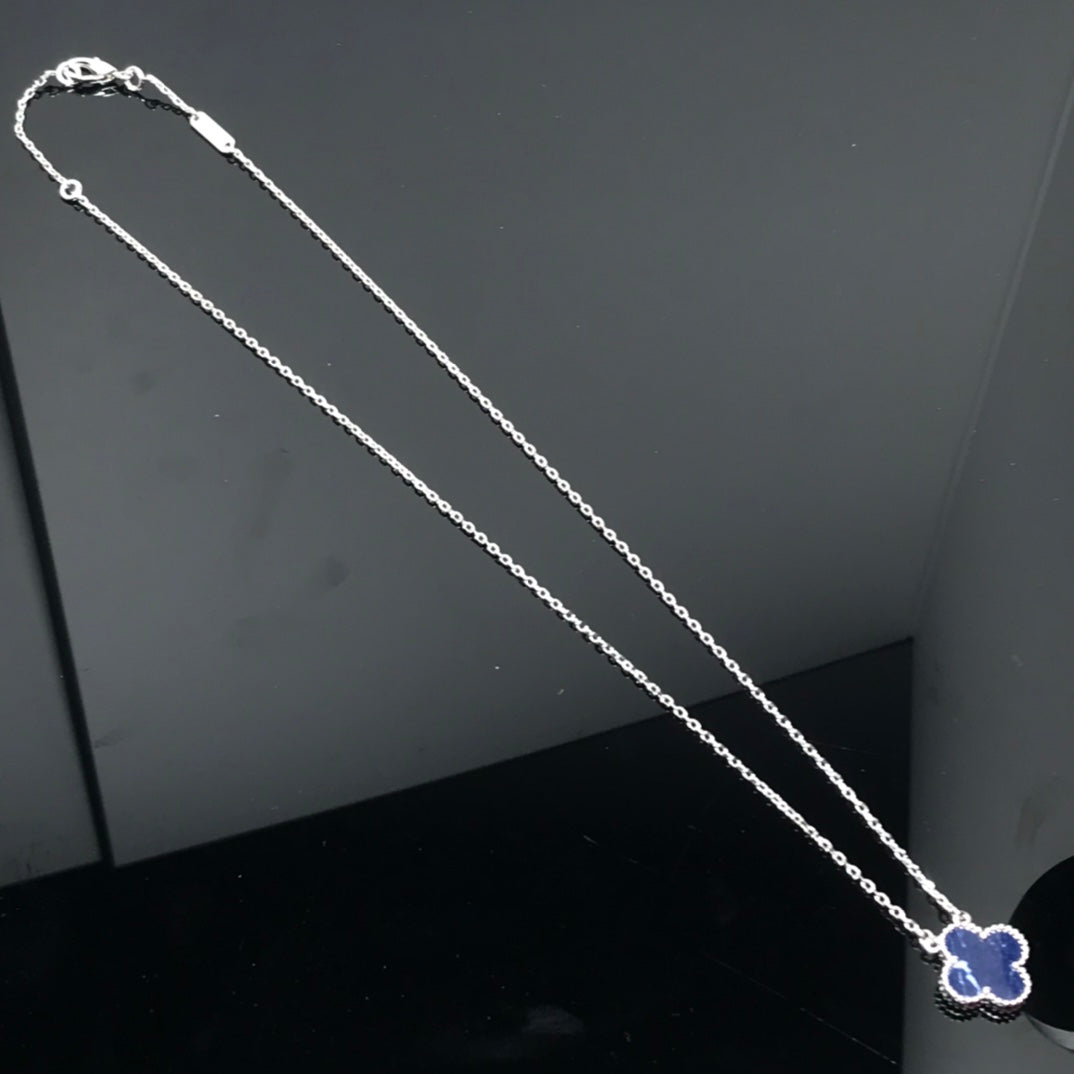 ¡®Dream¡¯CLOVER PIETERSITE SILVER LONG NECKLACE