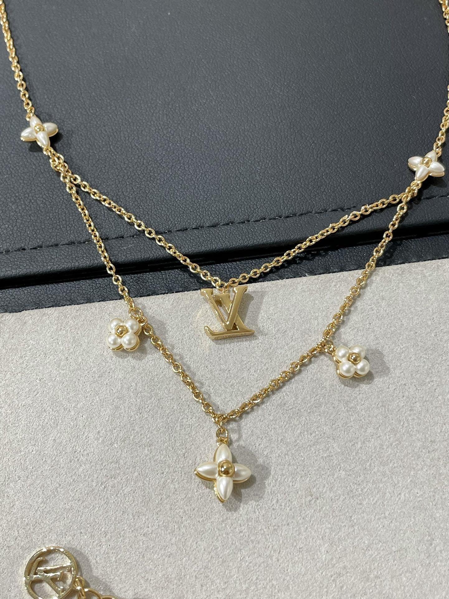 ¡®Dream¡¯FLOWERGRAM GOLD MOP DOUBLE ROW NECKLACE