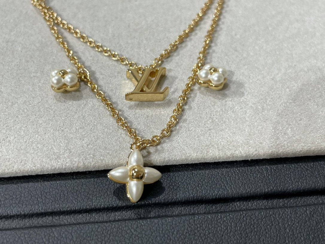 ¡®Dream¡¯FLOWERGRAM GOLD MOP DOUBLE ROW NECKLACE