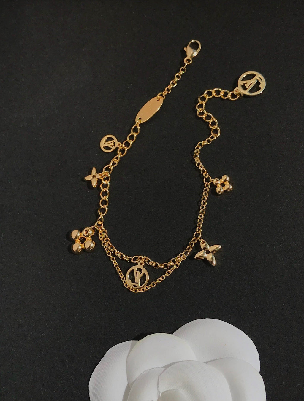 ¡®Dream¡¯BLOOMING PINK GOLD MOP BRACELET