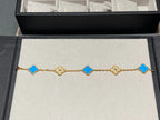 [Dream]New CLOVER 5 MOTIF BLUE AGATE BRACELET COLLECTION