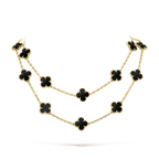 ¡®Dream¡¯CLOVER 20 MOTIFS ONYX NECKLACE