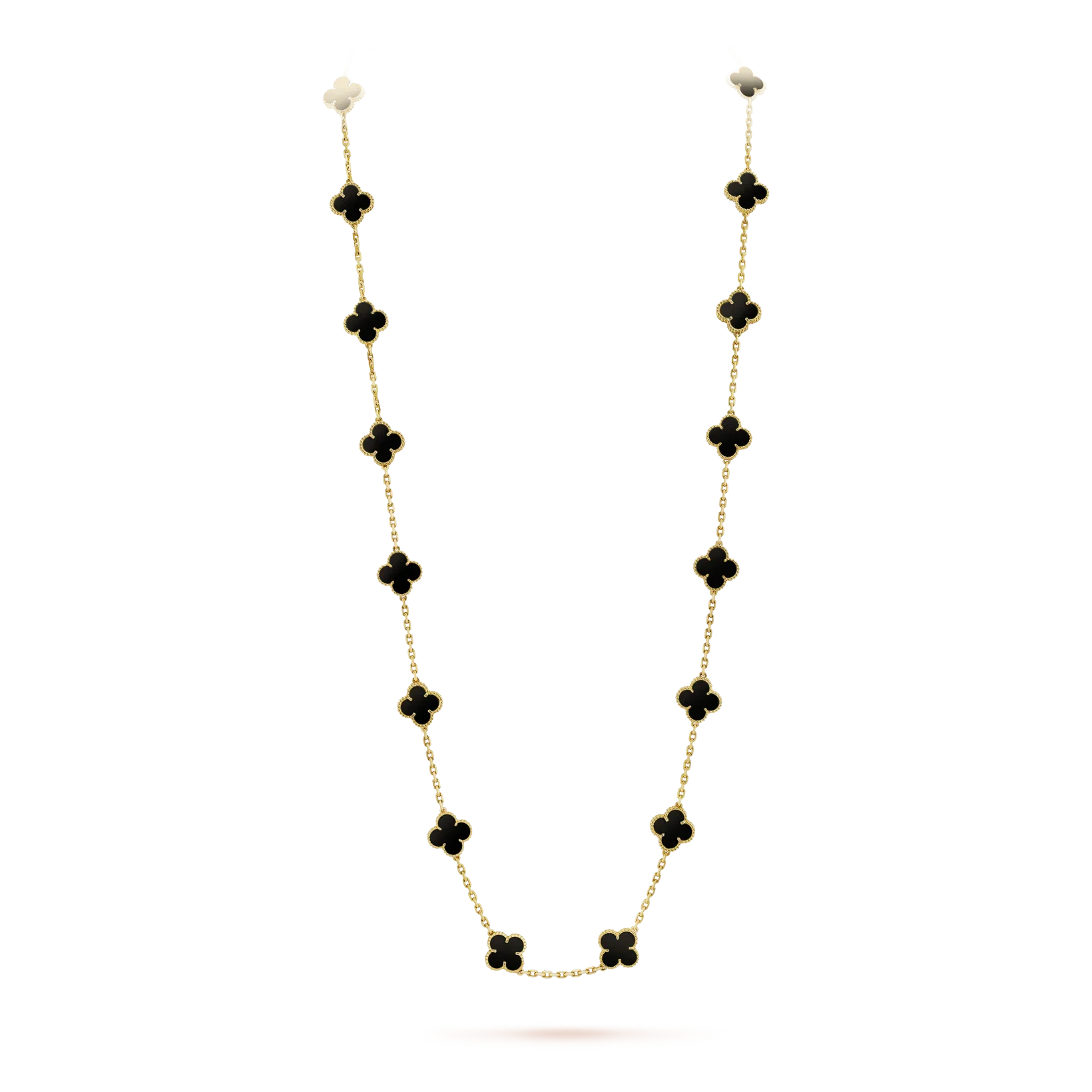 ¡®Dream¡¯CLOVER 20 MOTIFS ONYX NECKLACE