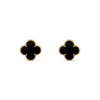 ¡®Dream¡¯CLOVER MEDIUM 1 MOTIFS  ONYX STUD EARRINGS