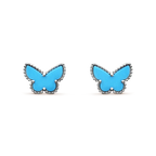 ¡®Dream¡¯BUTTERFLY TURQUOISE EARRINGS SILVER