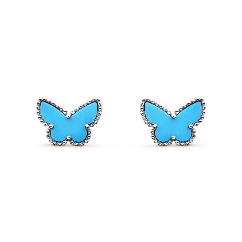 ¡®Dream¡¯BUTTERFLY TURQUOISE EARRINGS SILVER