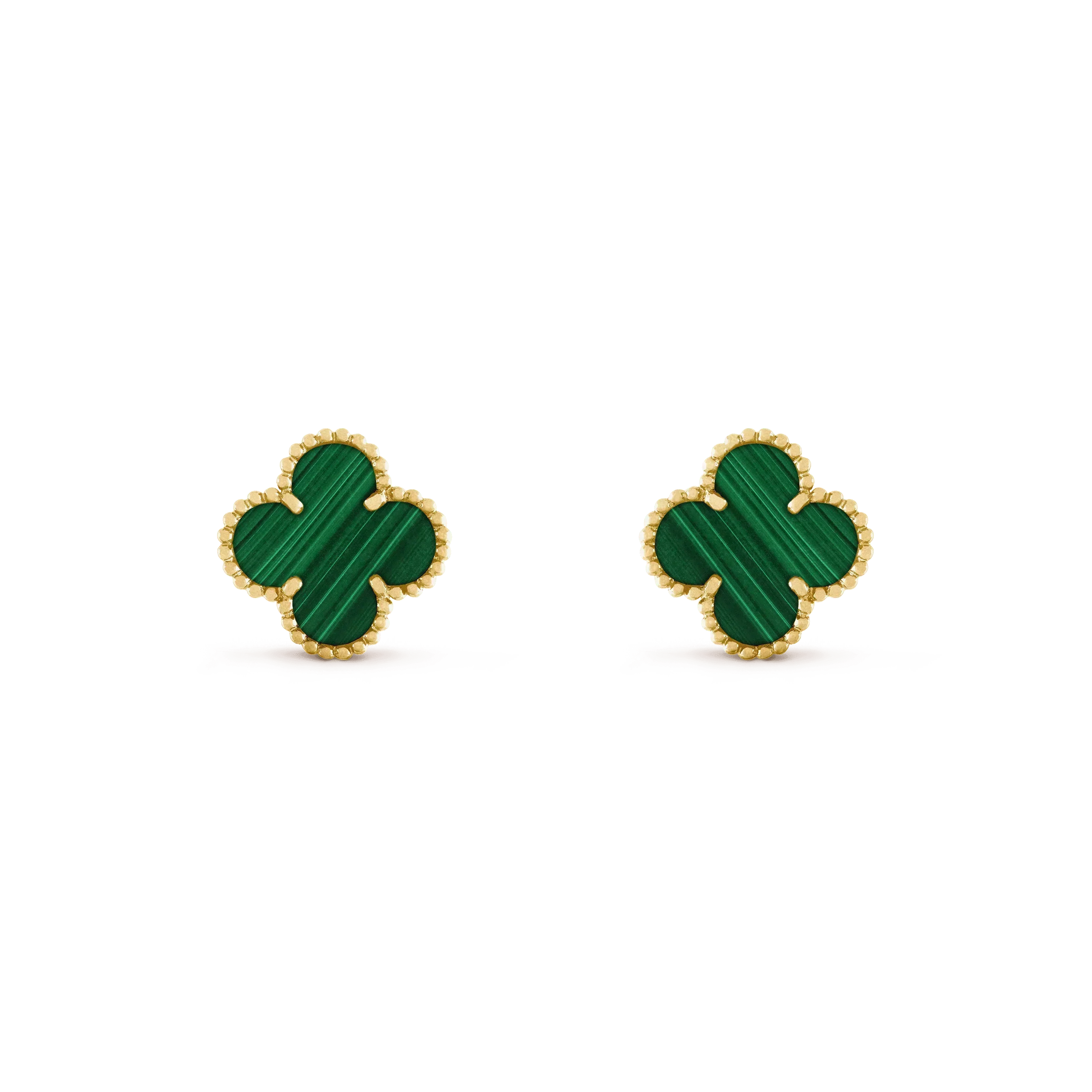 ¡®Dream¡¯CLOVER MEDIUM 1 MOTIFS MALACHITE  EARRINGS
