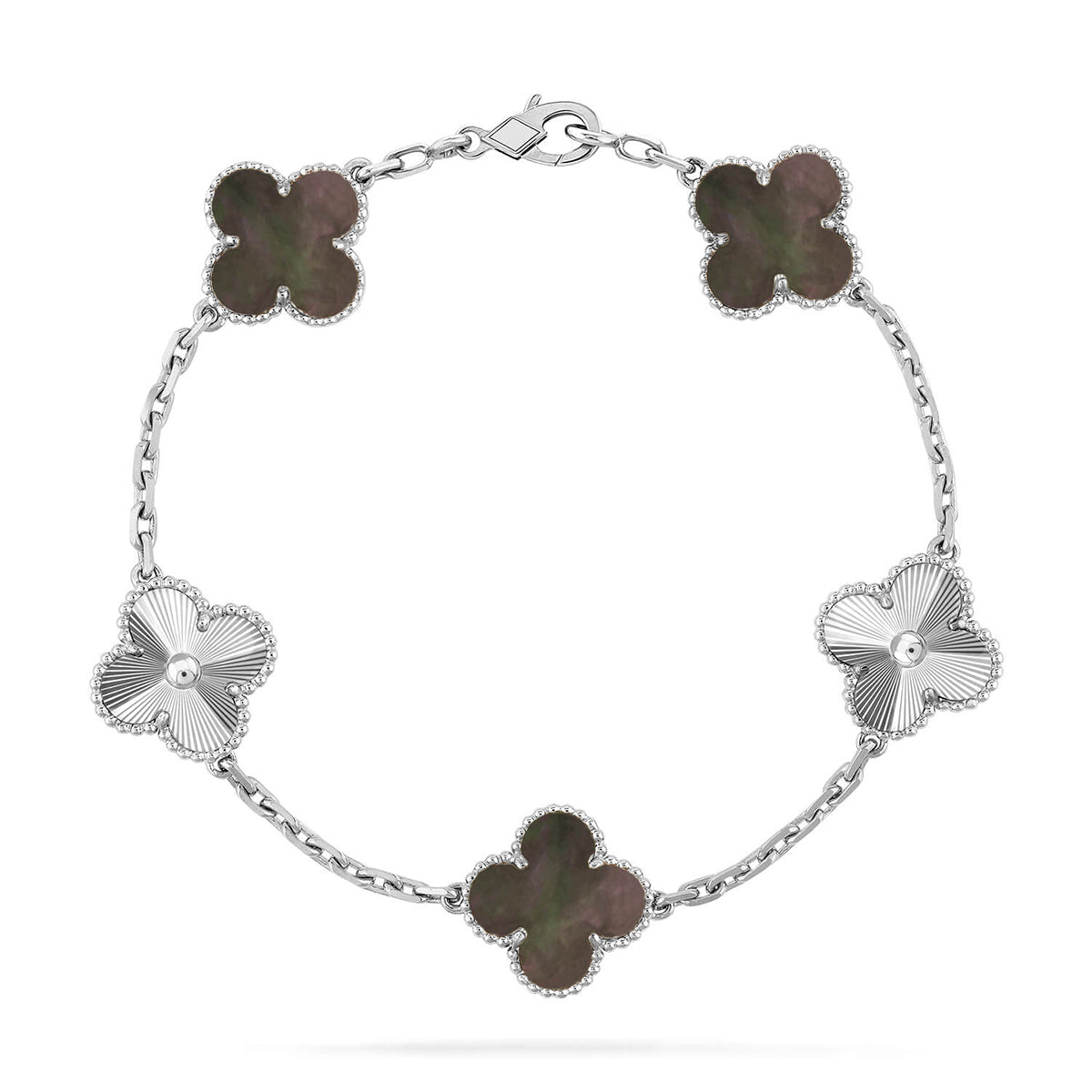 [Dream]New CLOVER 5 MOTIF GRAY MOP BRACELET COLLECTION
