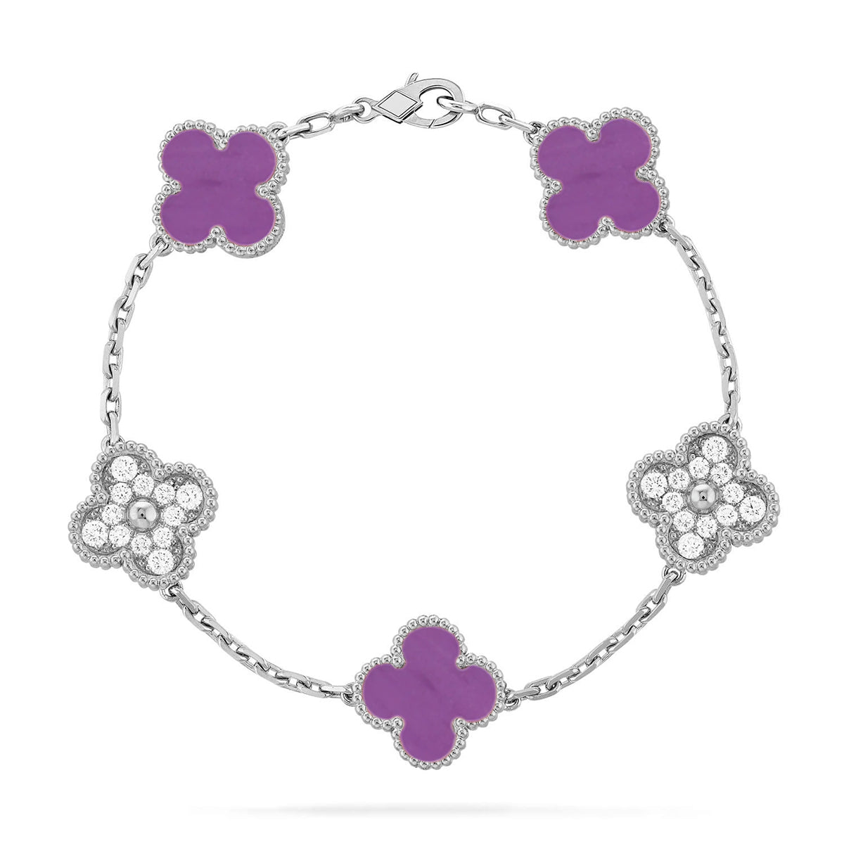 [Dream]New  CLOVER 5 MOTIF VIOLET BRACELET COLLECTION