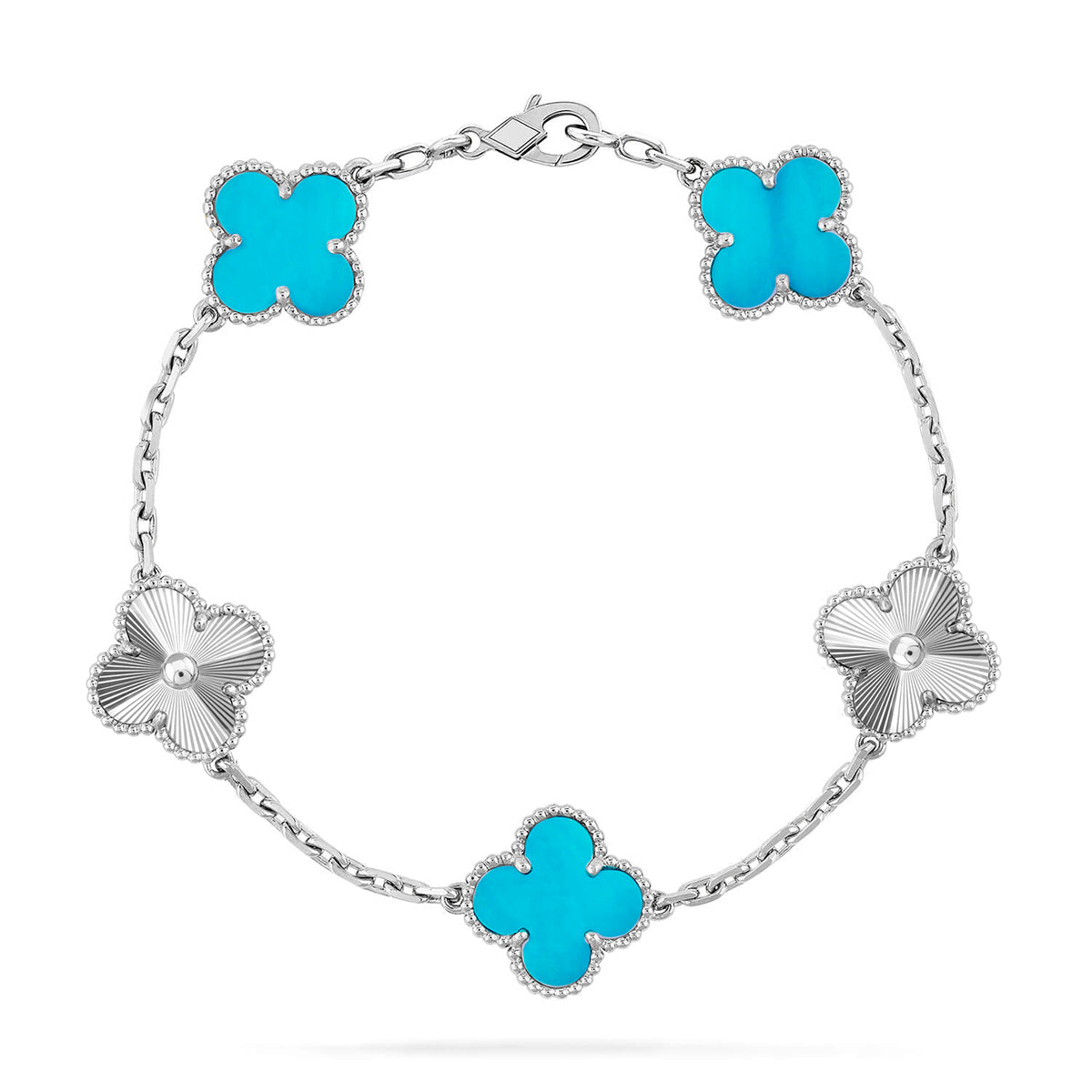 [Dream]New  CLOVER 5 MOTIF TURQUOISE BRACELET COLLECTION
