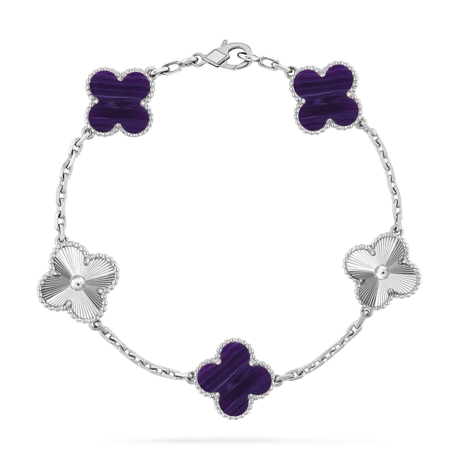 [Dream]New CLOVER 5 MOTIF PURPLE STRIPES BRACELET COLLECTION
