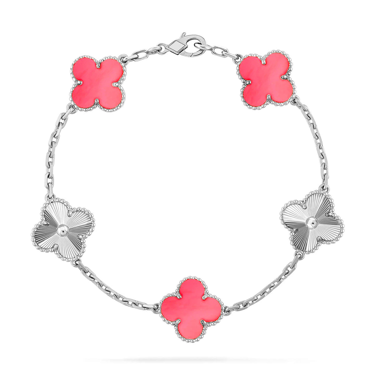 [Dream]New  CLOVER 5 MOTIFS  PINK MOP BRACELET COLLECTION