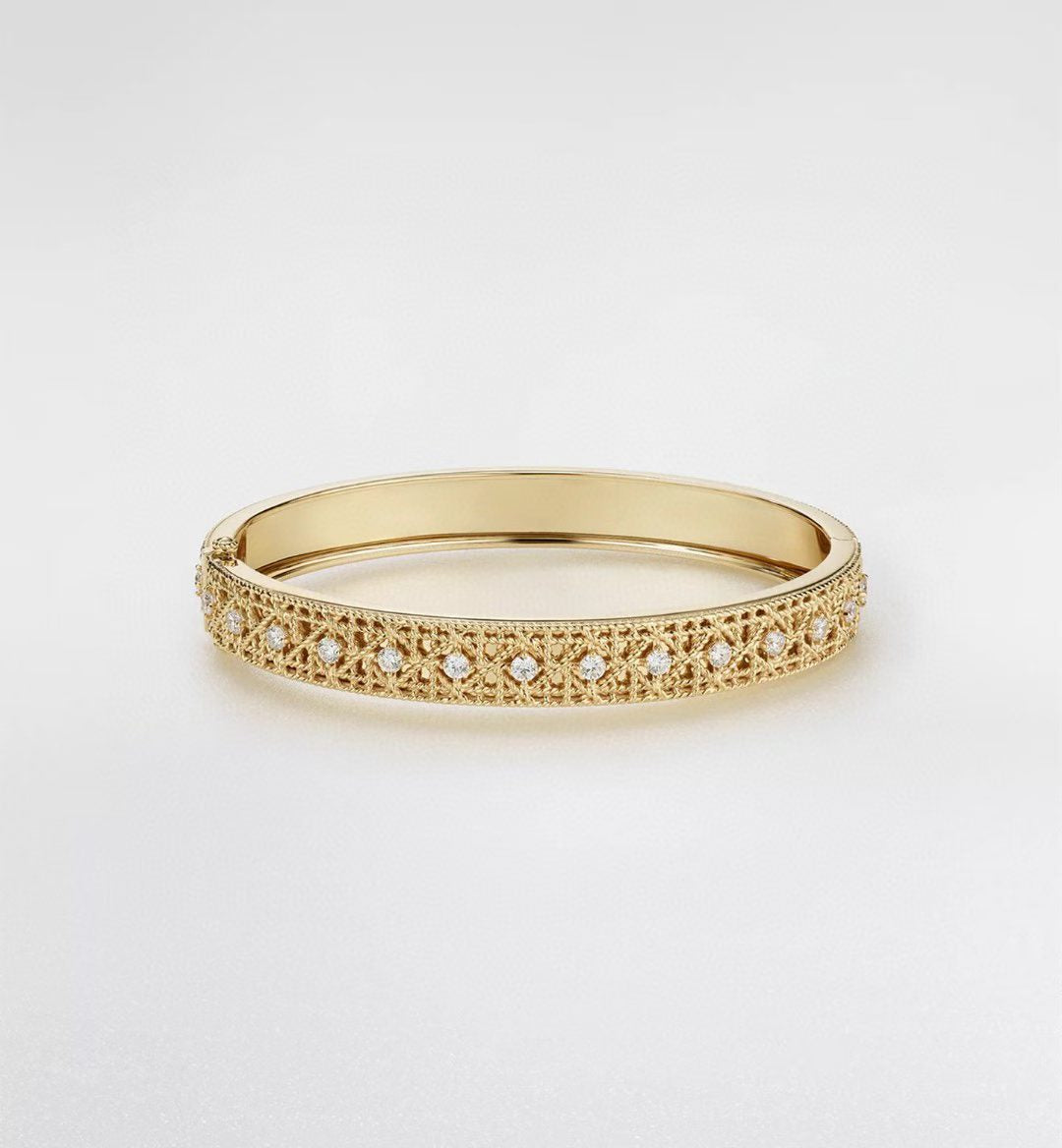 [Dream] 2026 WOVEN-PATTERN BRACELET SET WITH FULL DIAMOND INLAY THREE-COLORS
