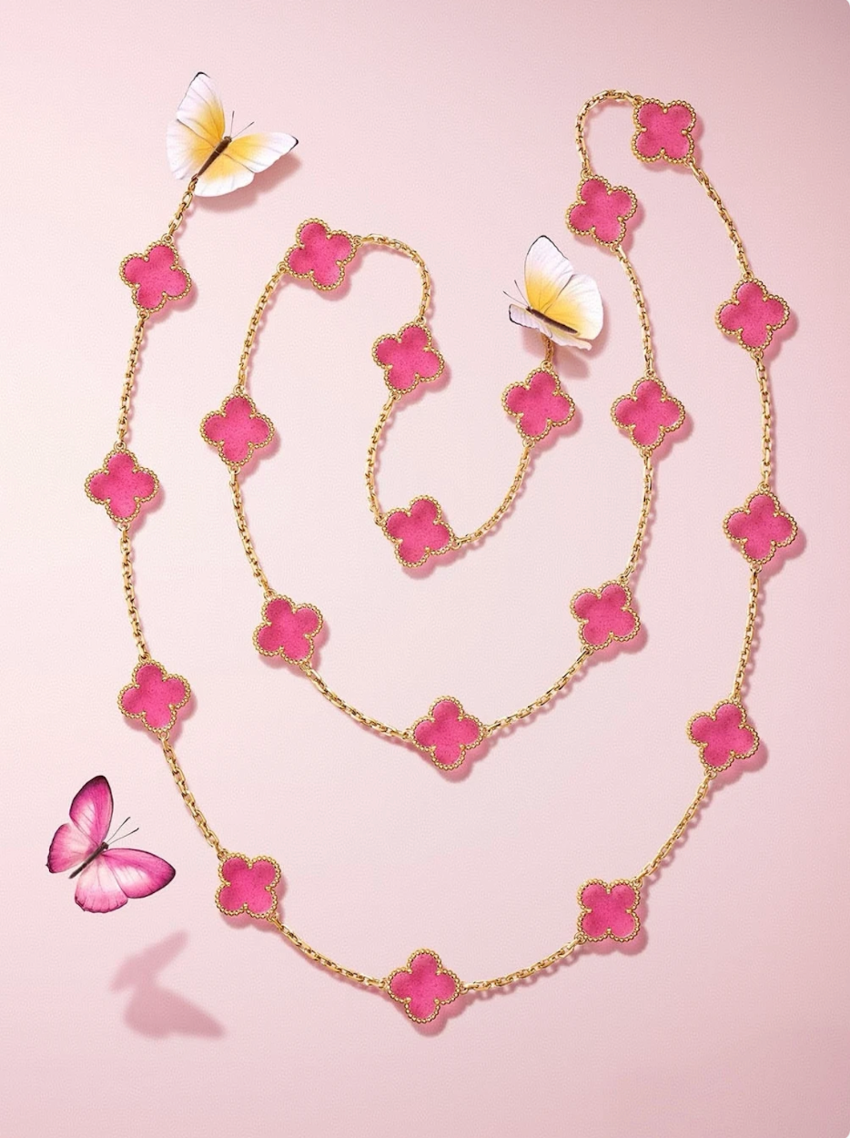 [Dream] 26 NEW PINK BUBBLE ENAMEL Necklace