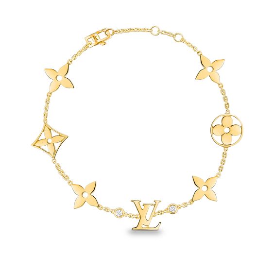 „Dream“-Armband mit Stern-, Sonnen- und 7 Motiven in Gold