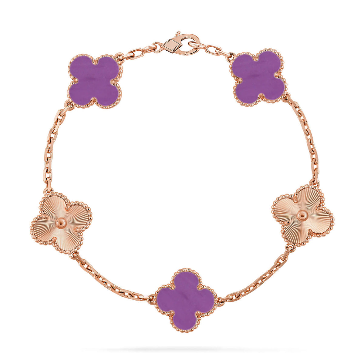 [Dream]New  CLOVER 5 MOTIF VIOLET BRACELET COLLECTION