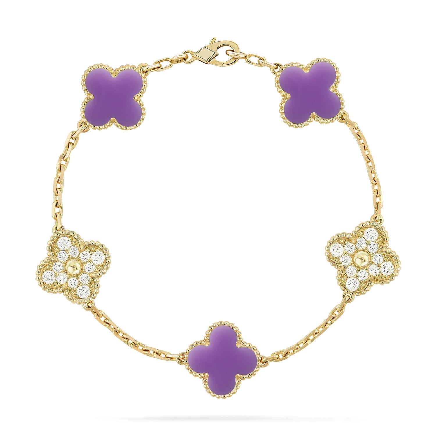 [Dream]New CLOVER 5 MOTIF LIGHT PURPLE BRACELET COLLECTION