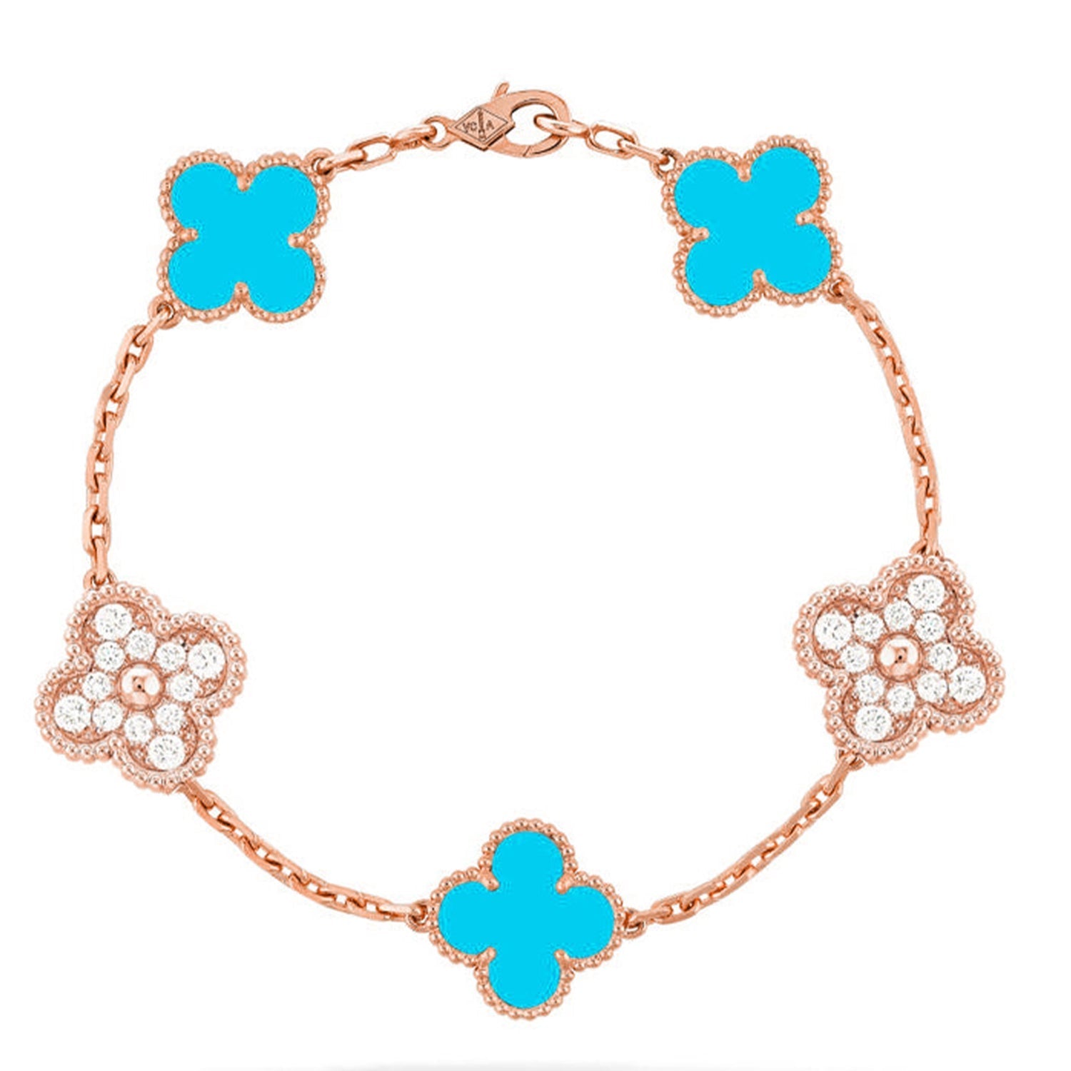 [Dream]New  CLOVER 5 MOTIF TURQUOISE BRACELET COLLECTION