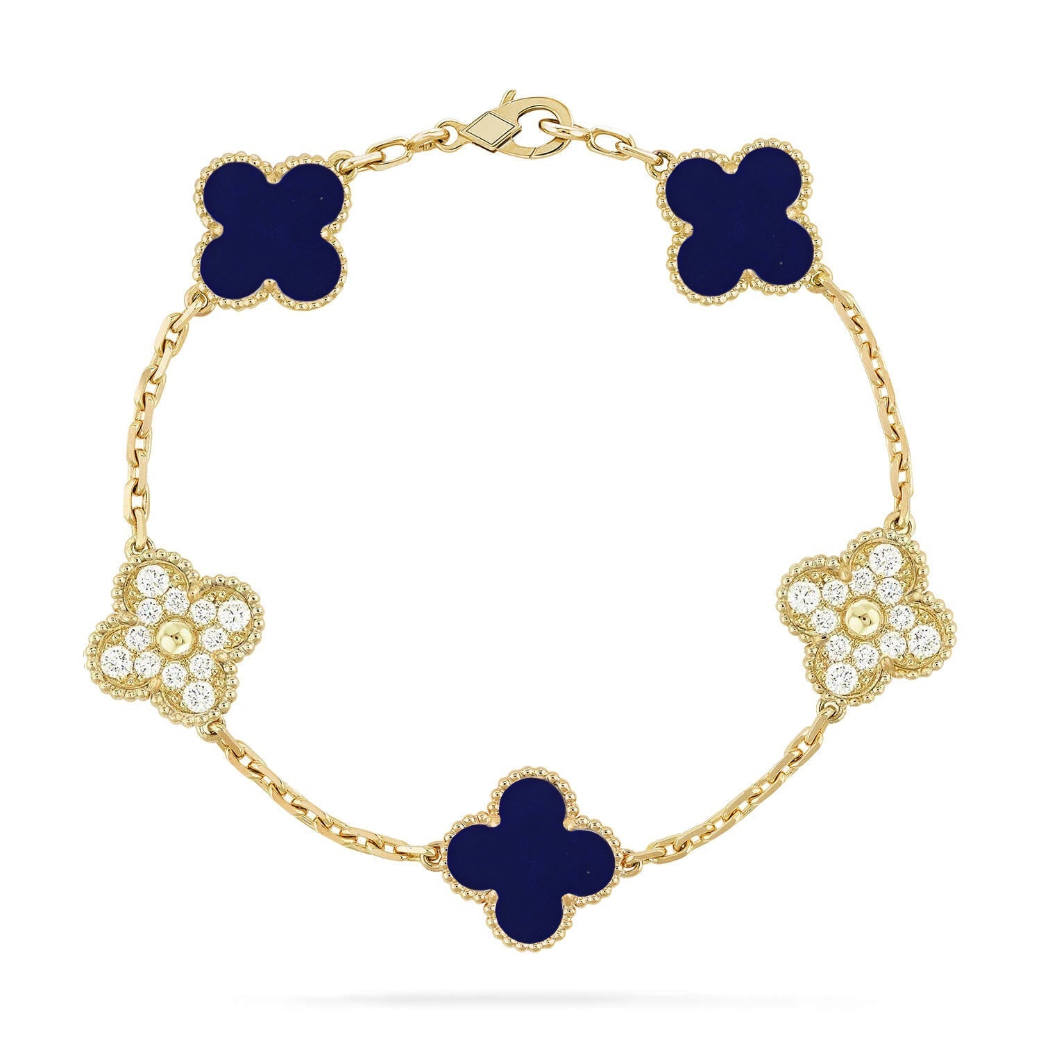 [Dream]New CLOVER 5 MOTIF LAPIS LAZULI BRACELET COLLECTION