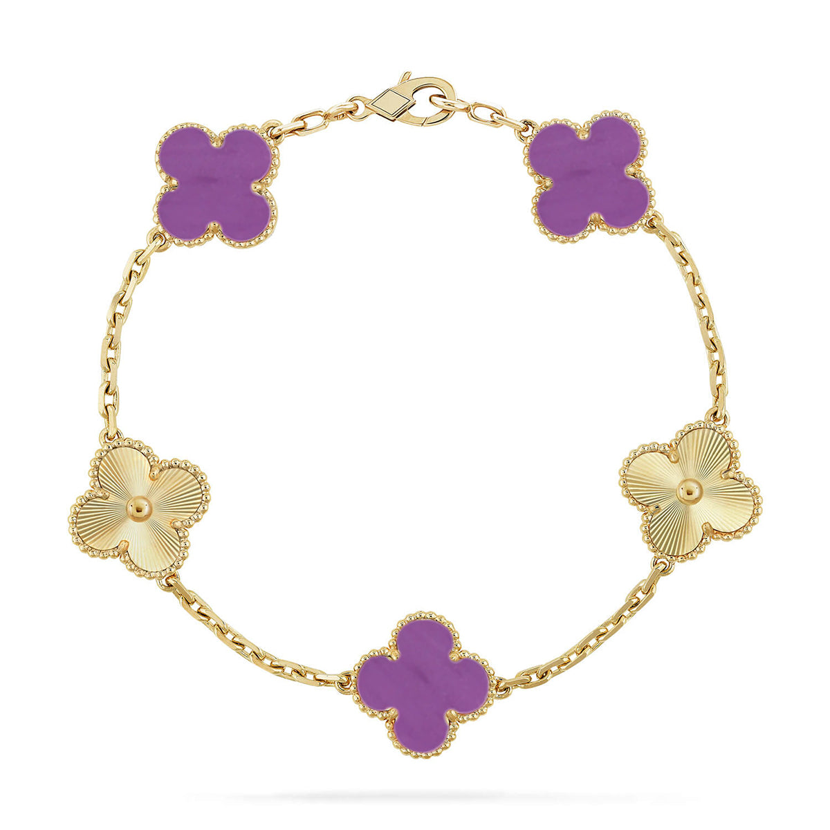 [Dream]New  CLOVER 5 MOTIF VIOLET BRACELET COLLECTION
