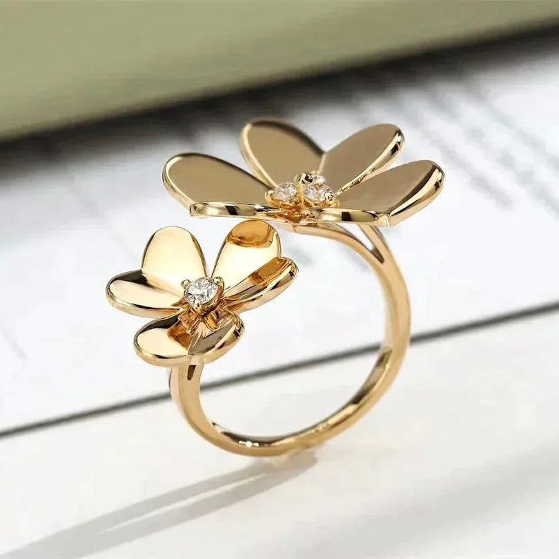 ¡®Dream¡¯CLOVER COMOS GOLD DIAMOND RING