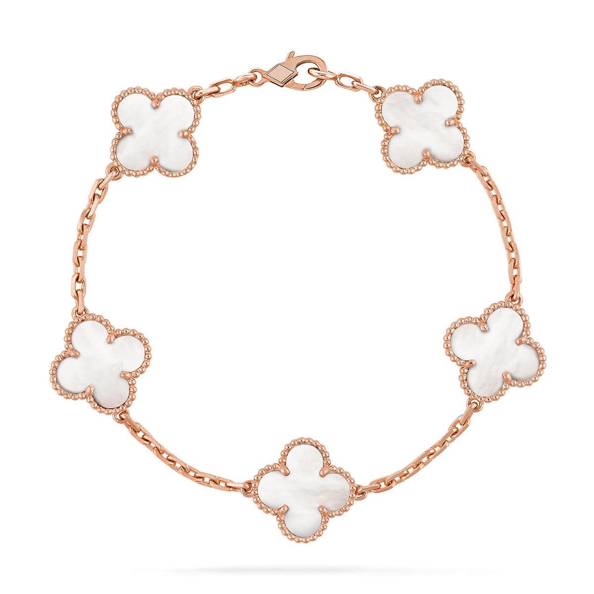 [Dream]New CLOVER WHITE PEARL MOP 5 MOTIF BRACELET COLLECTION