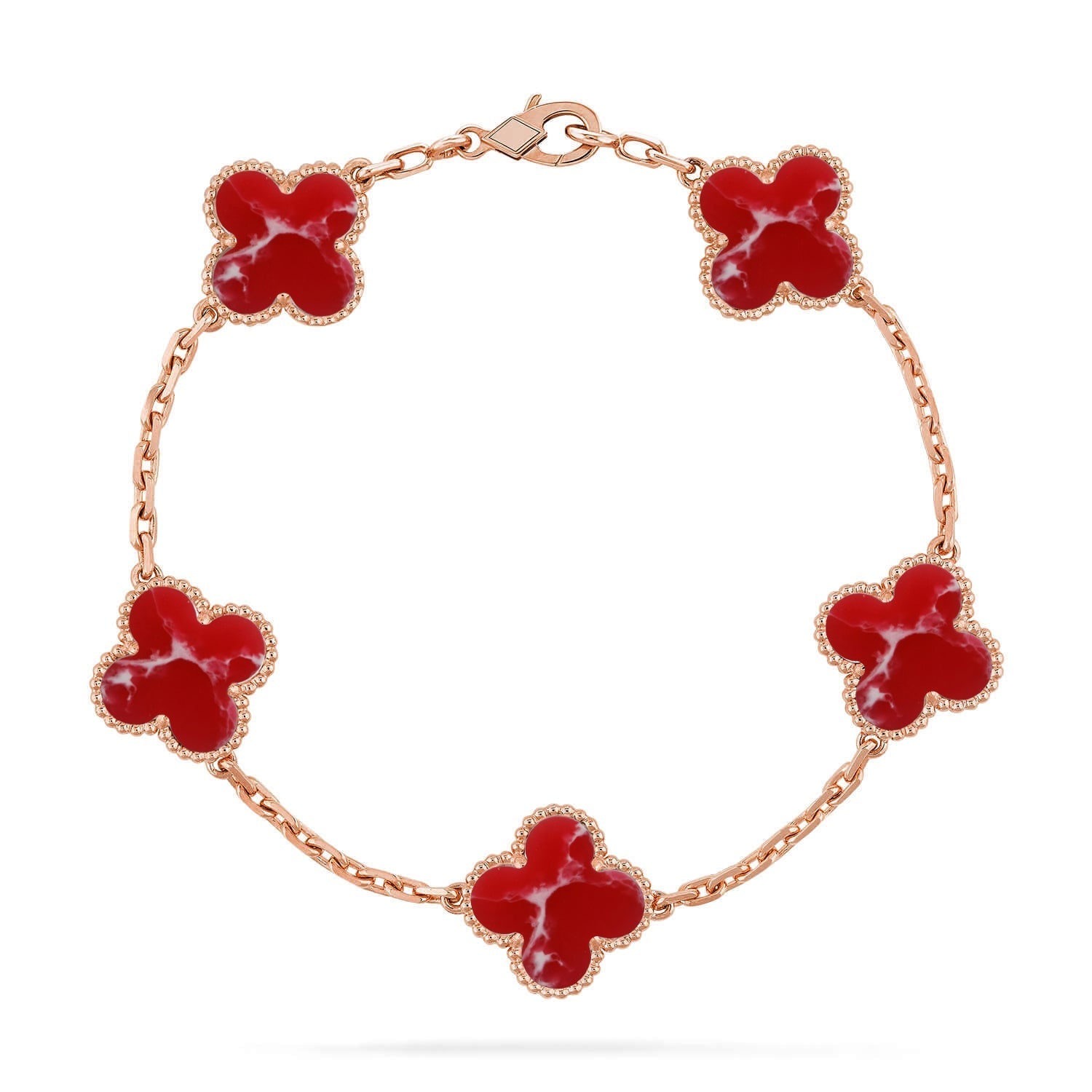 [Dream]New CLOVER 5 MOTIF RED PATTERN BRACELET COLLECTION