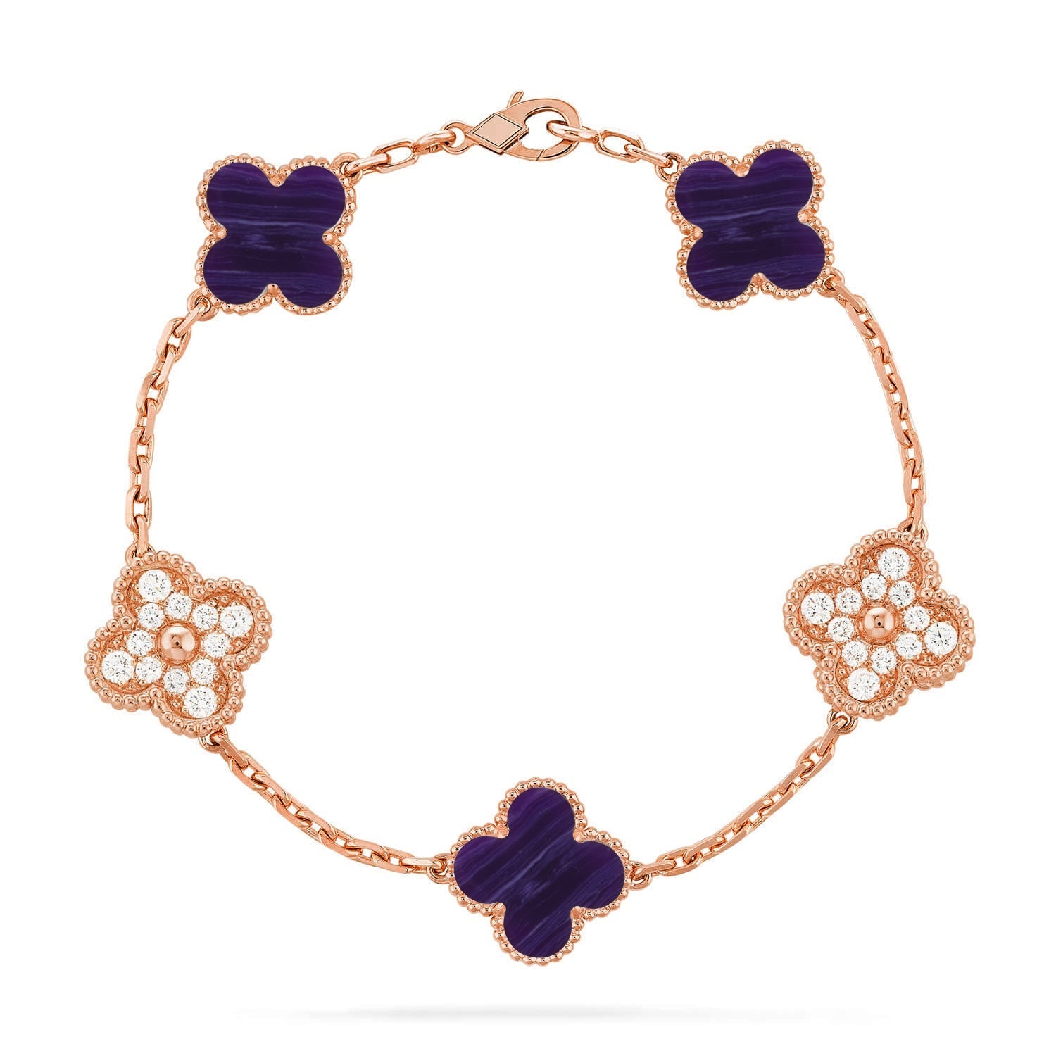 [Dream]New CLOVER 5 MOTIF PURPLE STRIPES BRACELET COLLECTION