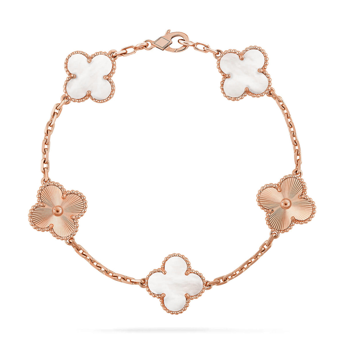 [Dream]New CLOVER WHITE PEARL MOP 5 MOTIF BRACELET COLLECTION