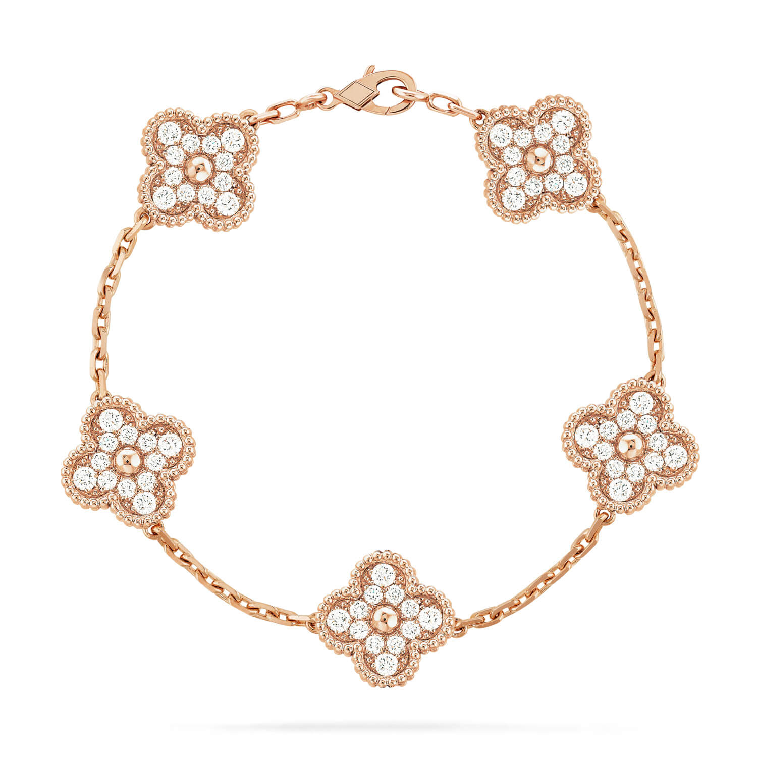 [Dream] New  CLOVER 5 MOTIF FULL DIAMOND BRACELET COLLECTION