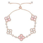 ¡®Dream¡¯CLOVER 5 MOTIF PINK BLUE RED WHITE BRACELET