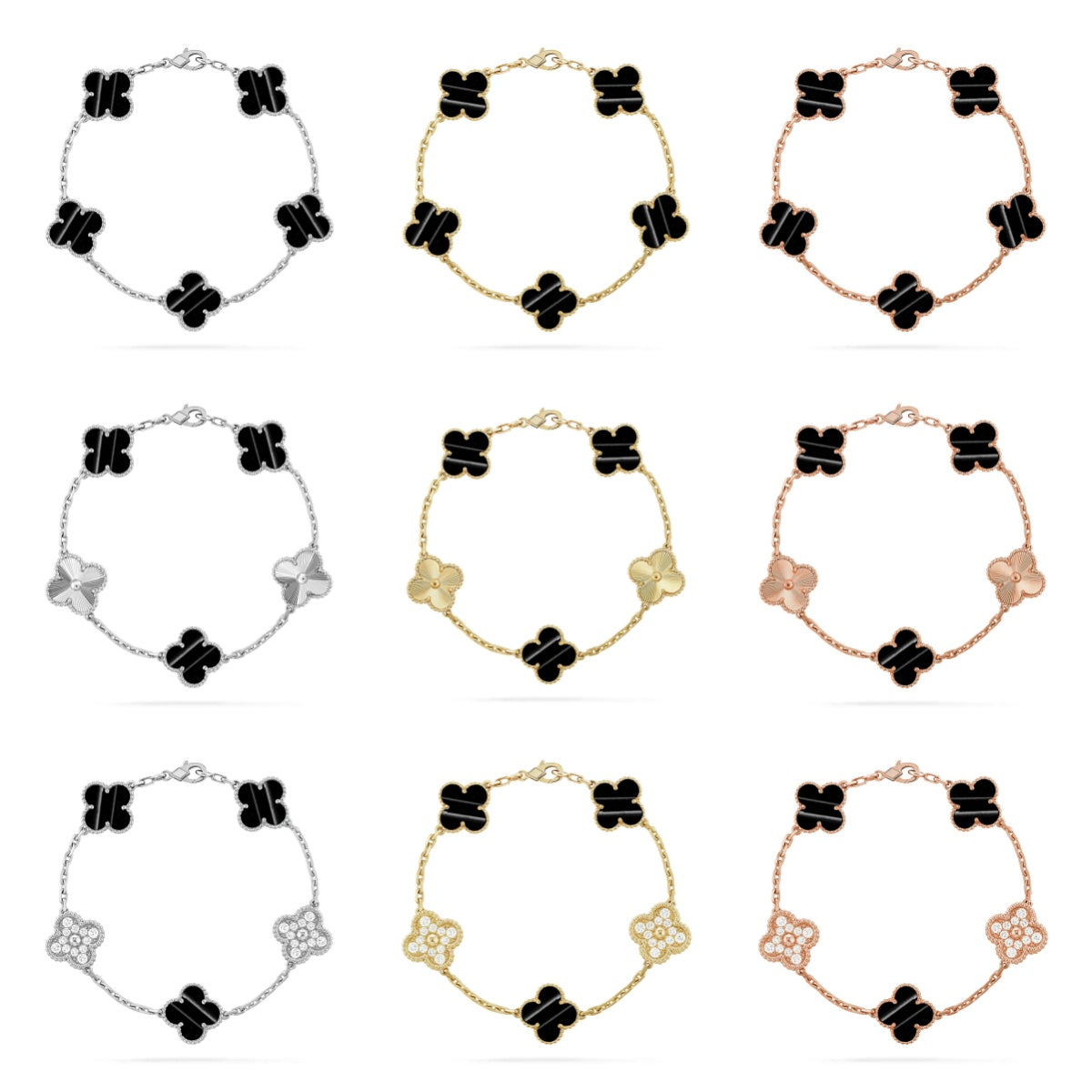 [Dream]New  CLOVER 5 MOTIF PULSAR STONE BRACELET COLLECTION