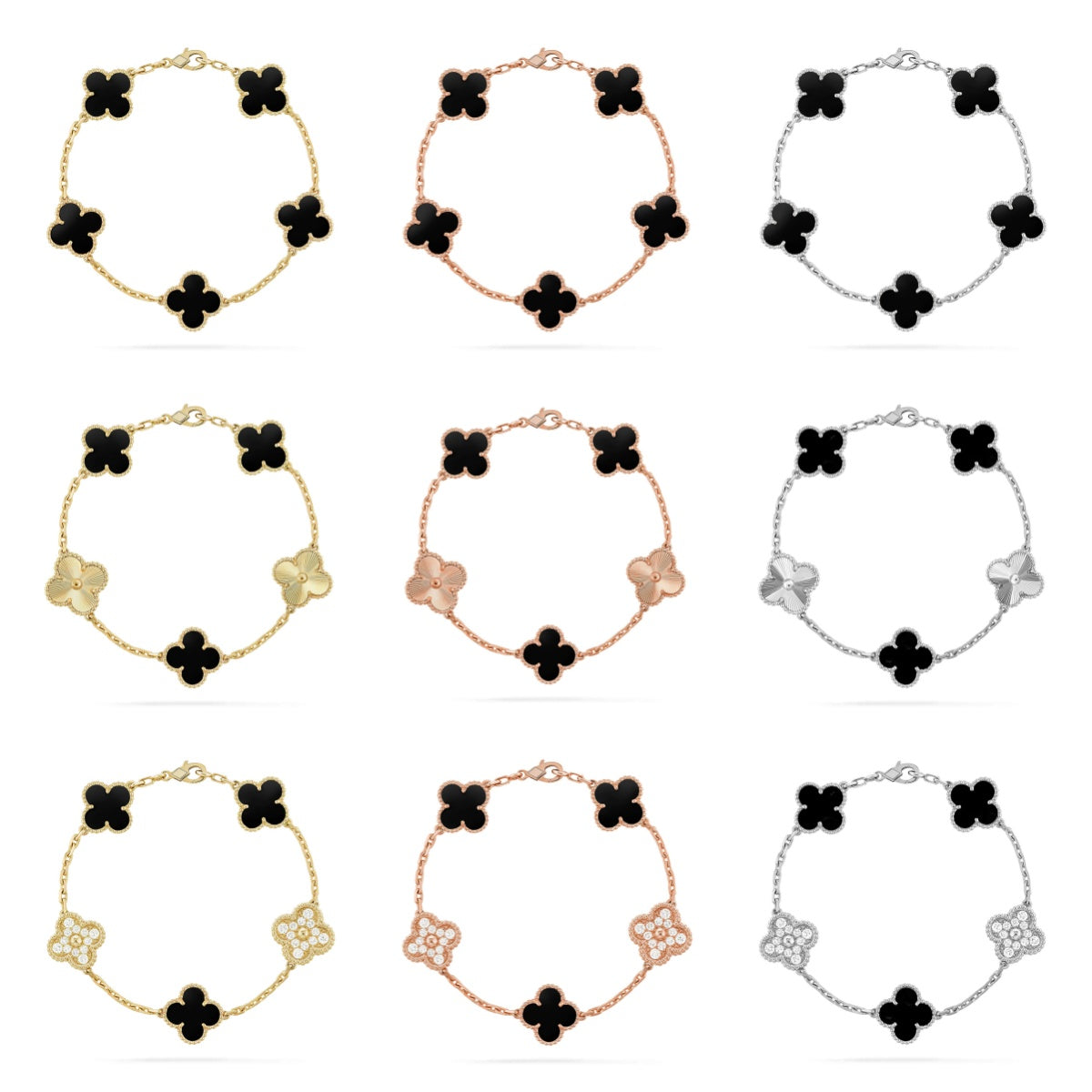 [Dream]New CLOVER 5 MOTIF ONYXS BRACELET COLLECTION