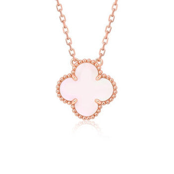 ¡®Dream¡¯CLOVER 15MM PINK MOTHER-OF-PEARL SINGLE FLOWER NECKLACE