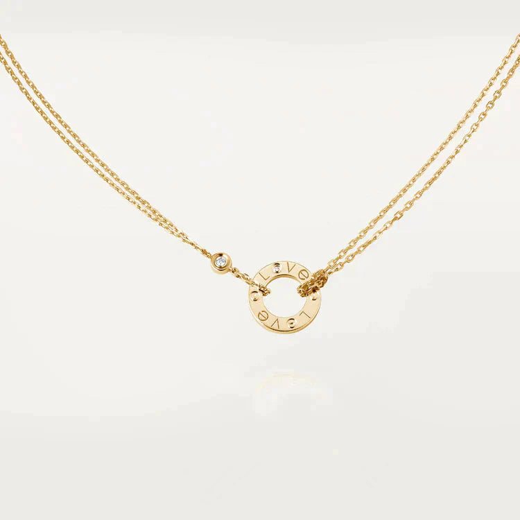 ¡®Dream¡¯LOVE NECKLACE 16MM 2 DIAMONDS